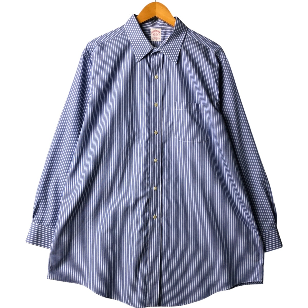 古着 ブルックスブラザーズ Brooks Brothers Est.1818 長袖 コットンストライプシャツ メンズXL相当/eaa567422