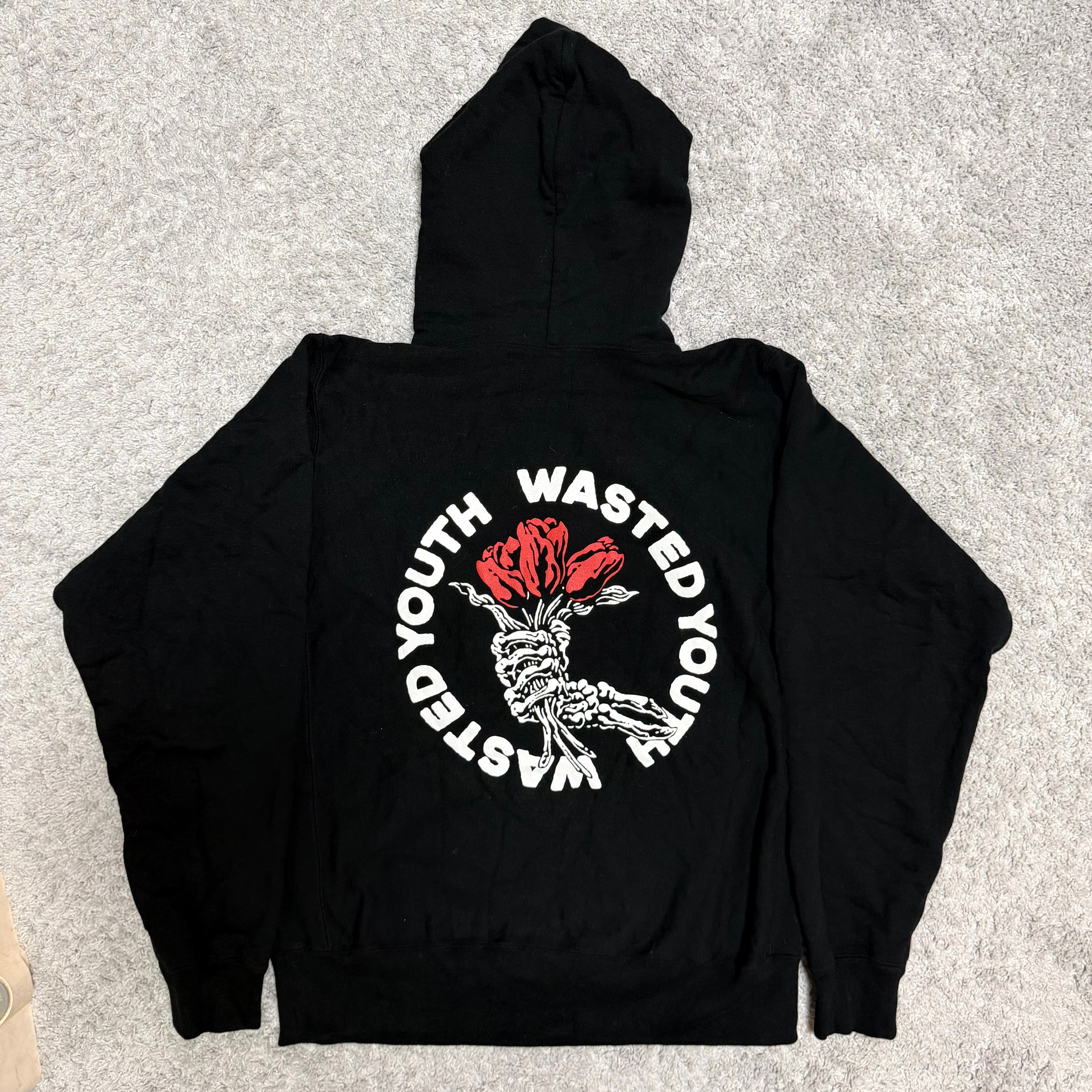 Wasted Youth Heavy Weight Hoodie #2 "Black" / VERDY