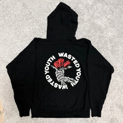 Wasted Youth Heavy Weight Hoodie #2 "Black" / VERDY
