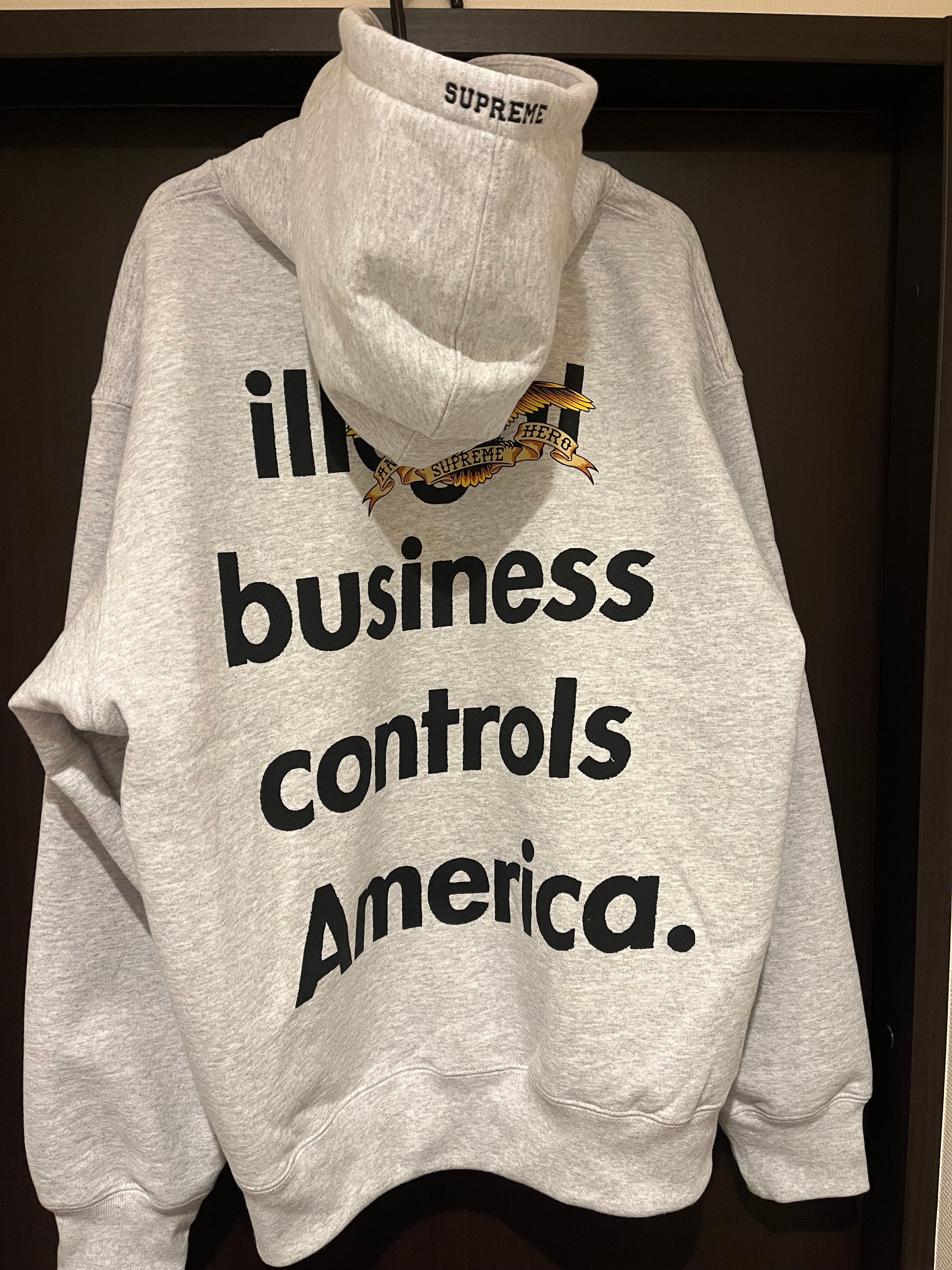 Supreme x ANTIHERO Hooded Sweatshirt "Ash Grey"