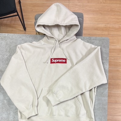 Supreme Box Logo Hooded Sweatshirt "Stone" (24FW)