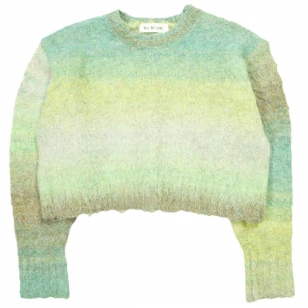 Ray BEAMS レイビームス 22AW グラデーションクルーネックプルオーバー 61-15-0135-126 FREE Green セーター ニット トップス g23454