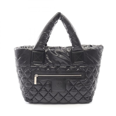 シャネル CHANEL コココクーン スモール リバーシブル トートバッグ バッグ ナイロン レザー レディース ブラック系 / ボルドー系 A48610 【中古】