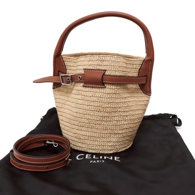 【極美品】セリーヌ ビッグバッグ ナノ バケット かごバッグ ナチュラル