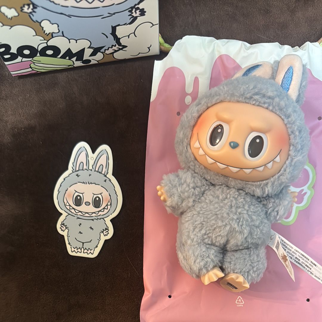 POP MART THE MONSTERS (LABUBU) Exciting Macaron Plush Series SEA SALT COCONUT