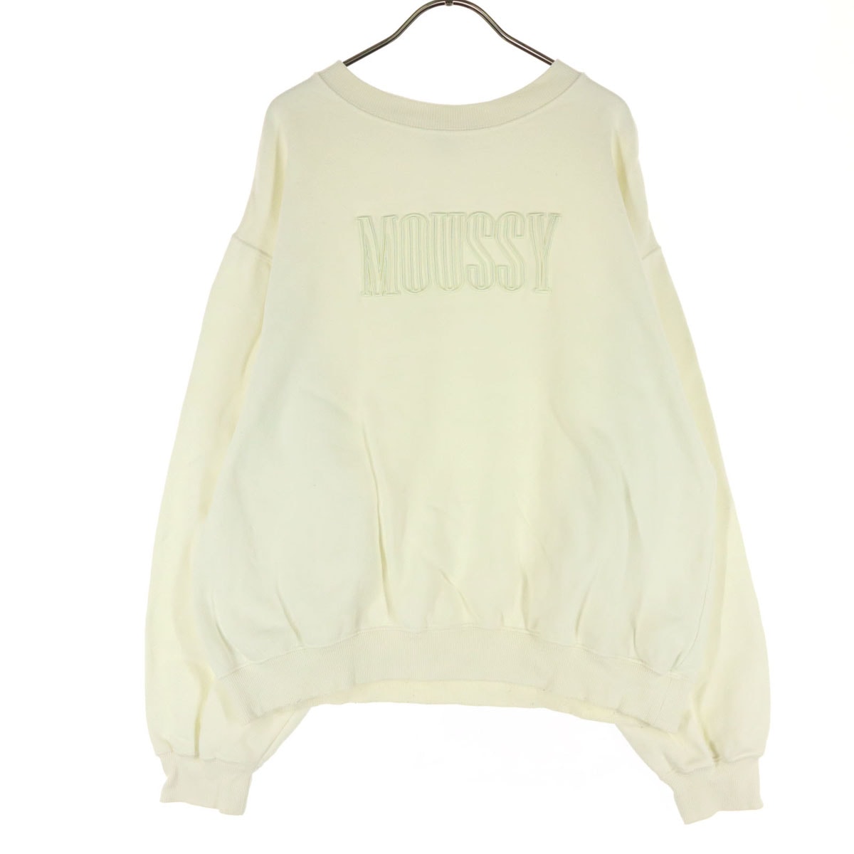 MOUSSY マウジー 長袖 スウェット F アイボリー