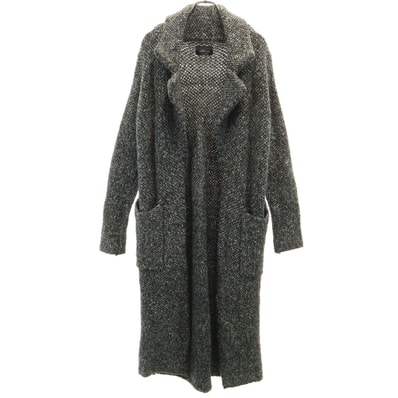 ZARA KNIT ザラニット 長袖 ロング カーディガン M チャコールグレー