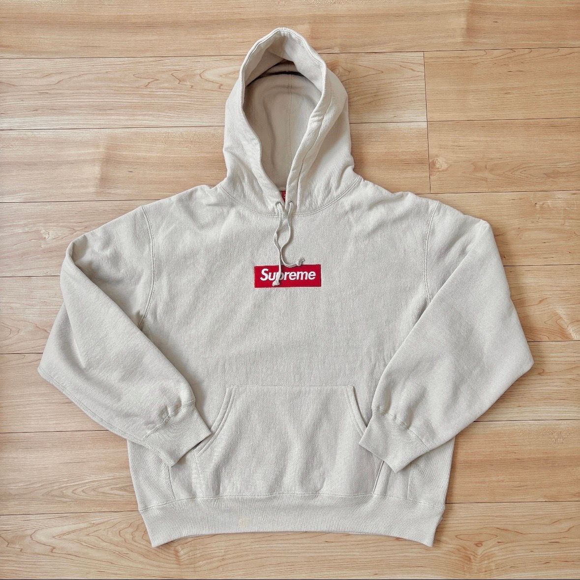 Supreme Box Logo Hooded Sweatshirt "Stone" (24FW)