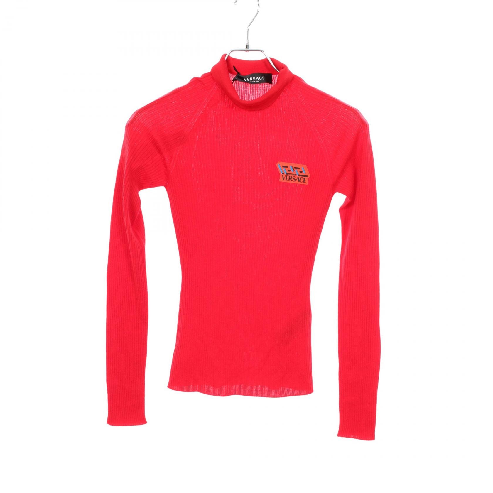 ヴェルサーチ VERSACE ニット 衣料品 トップス ウール レディース レッド系 【中古】