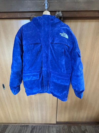 Supreme x The North Face Suede 600-Fill Down Parka "Blue"