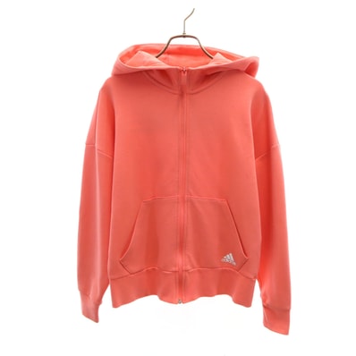 adidas アディダス 長袖 ジップパーカー L ピンク系