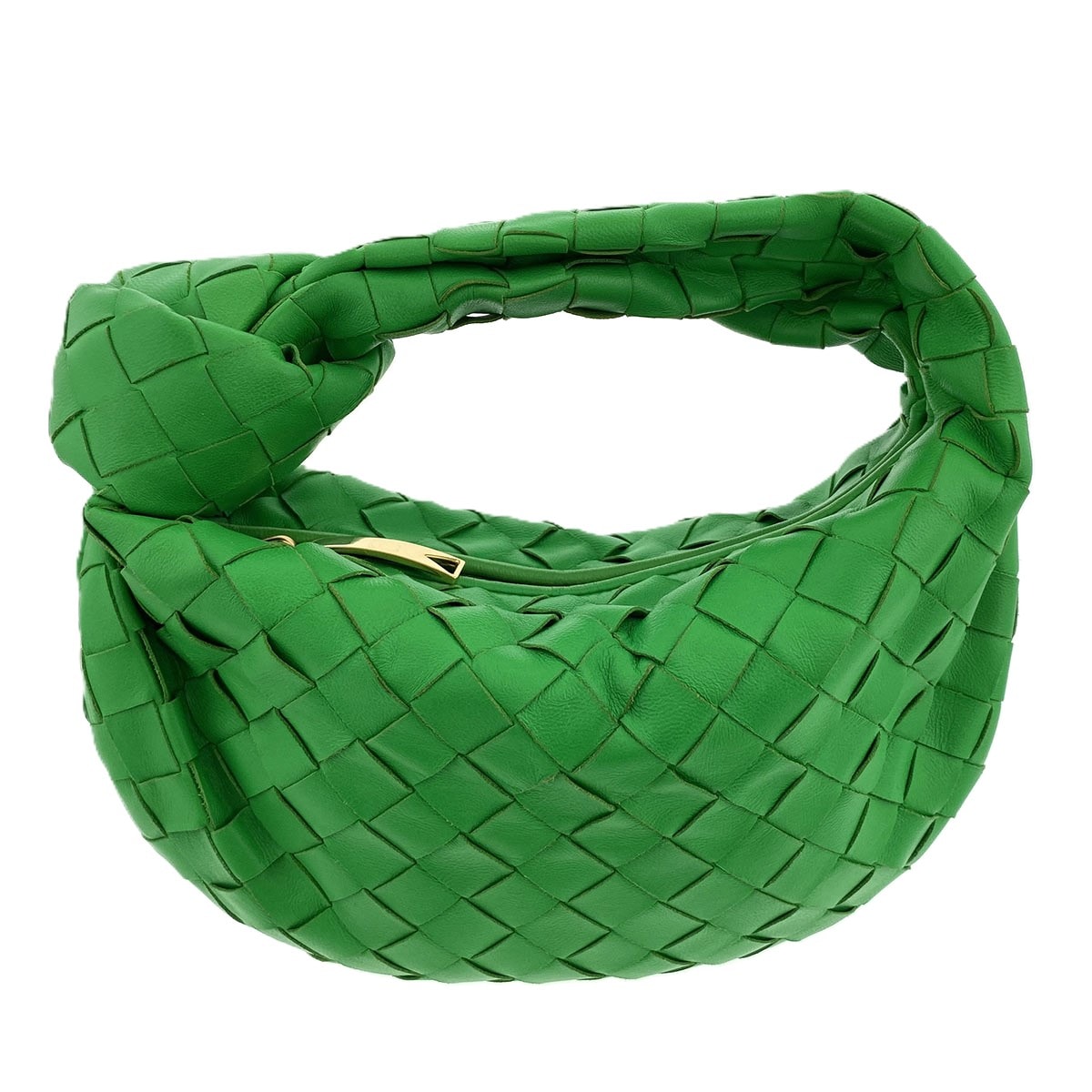 BOTTEGAVENETA ボッテガヴェネタ ミニ ジョディ ハンドバッグ 651876 レザー グリーン  レディース【中古】