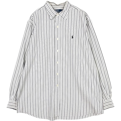 古着 ラルフローレン Ralph Lauren LOWELL SPORT 長袖 コットンストライプシャツ メンズXL相当/eaa676604