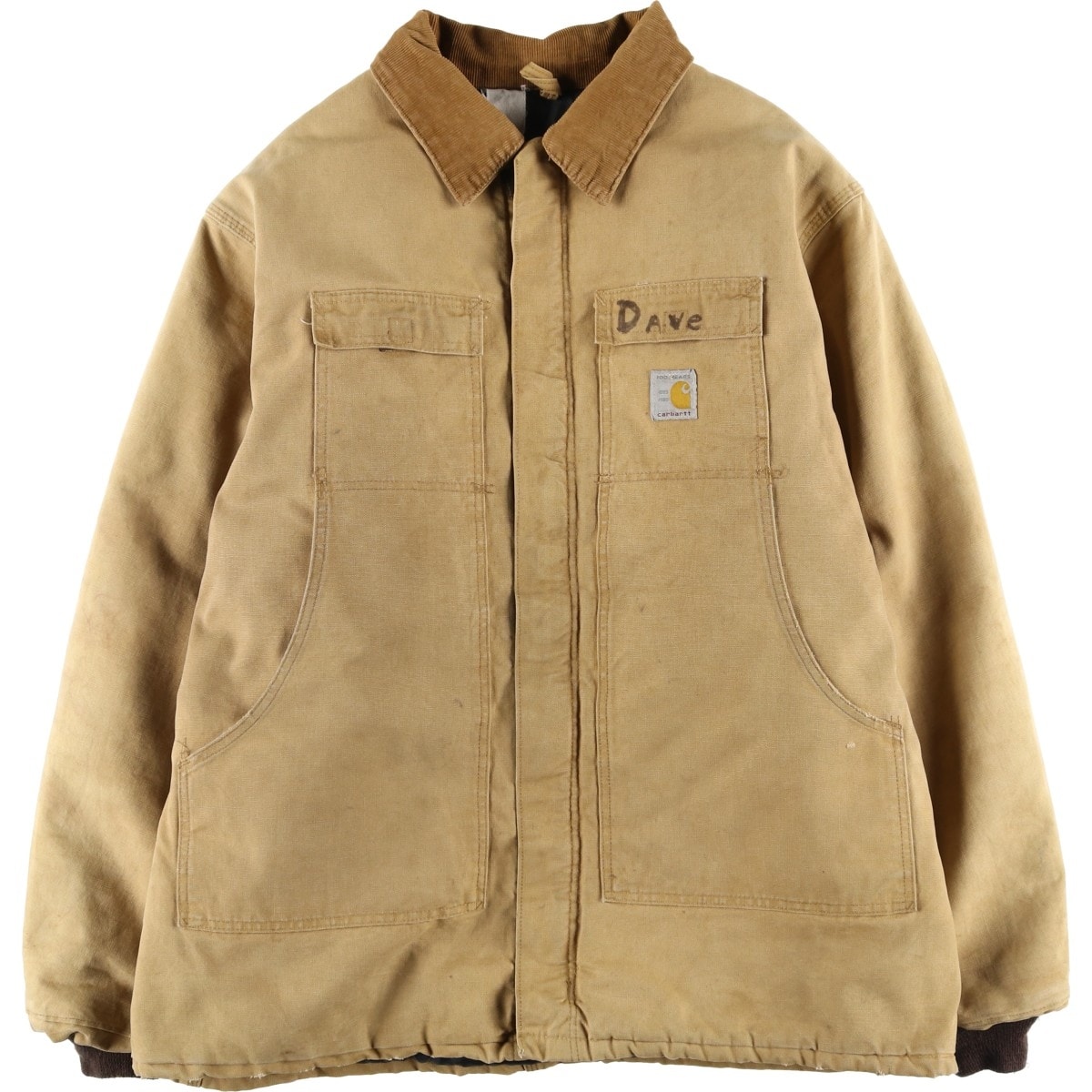 古着 80~90年代 カーハート Carhartt トラディショナルコート 中綿入り ダックワークジャケット USA製 メンズXL相当 ヴィンテージ/eaa605488