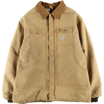 古着 80~90年代 カーハート Carhartt トラディショナルコート 中綿入り ダックワークジャケット USA製 メンズXL相当 ヴィンテージ/eaa605488