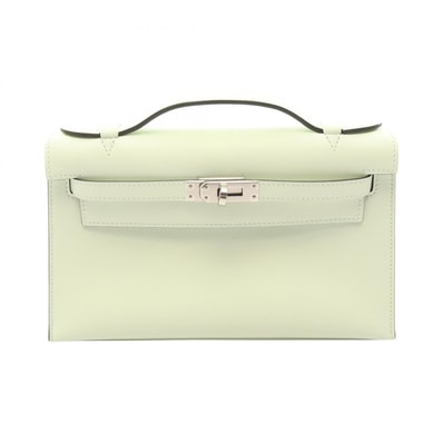 エルメス HERMES ポシェットケリー ミニ ハンドバッグ バッグ レザー ヴォースイフト ヴォースイフト ヴェールフィズ U刻印(2022年製造) レディース グリーン系 【中古】