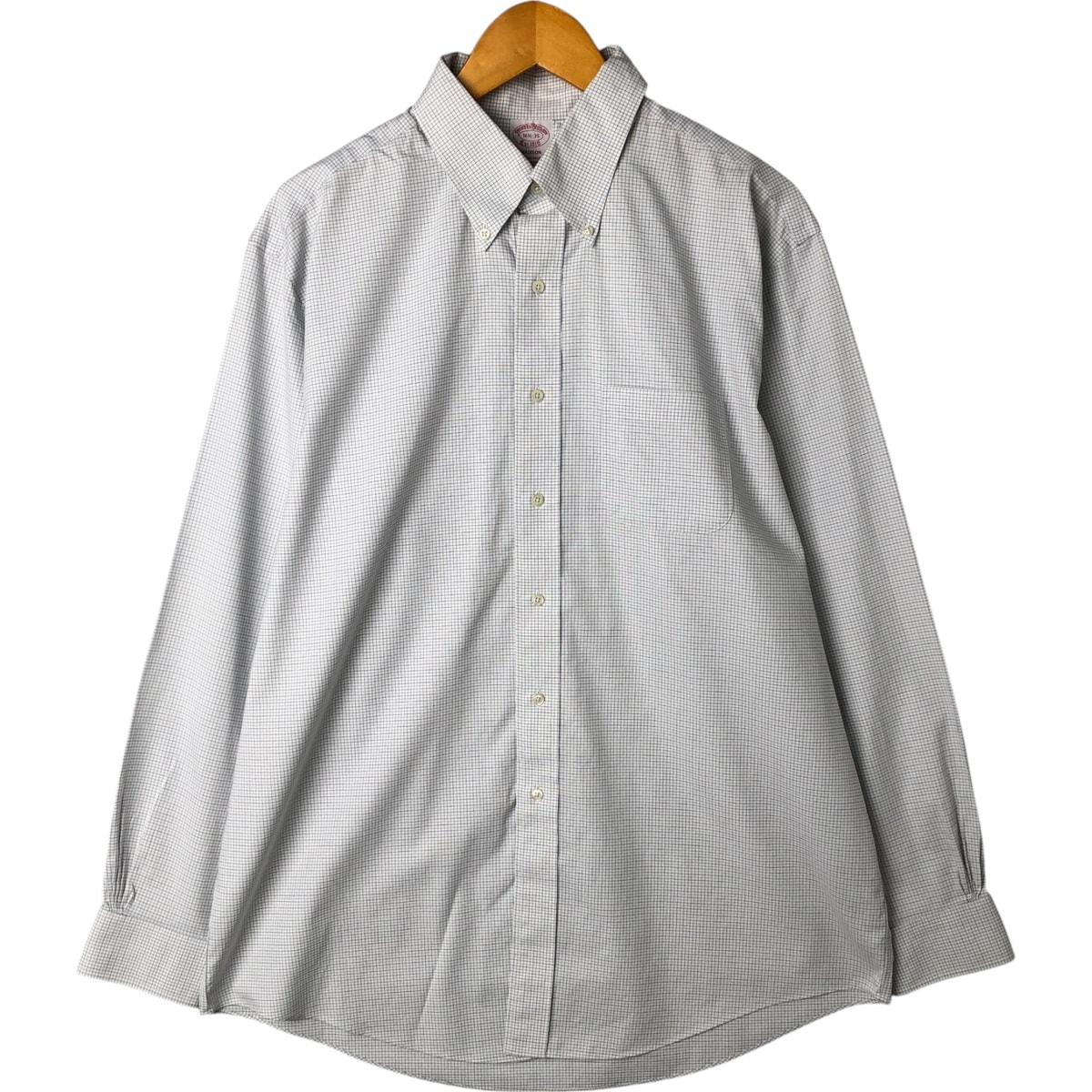 古着 ブルックスブラザーズ Brooks Brothers Est.1818 MADISON 長袖 ボタンダウンチェックシャツ メンズL相当/eaa544728