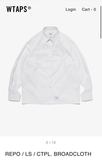 WTAPS Repo / LS / CTPL. Broadcloth "White"