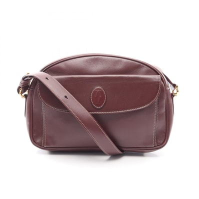 カルティエ CARTIER マストライン ショルダーバッグ バッグ レザー レディース ボルドー系 【中古】