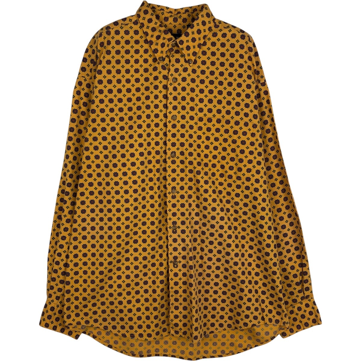 古着 90年代 ギャップ GAP オールドギャップ 総柄 長袖 ボタンダウンシャツ メンズL相当 ヴィンテージ/eaa643023