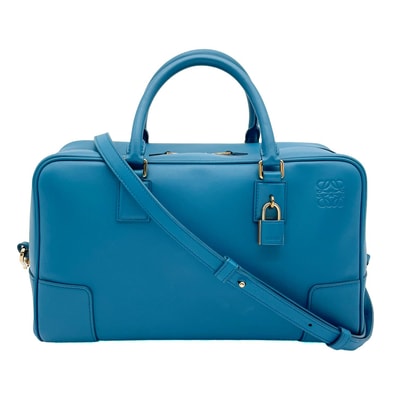 LOEWE ロエベ アマソナ 28 アナグラム 2way ショルダーバッグ
内縫い レザー ブルー ユニセックス
【中古】