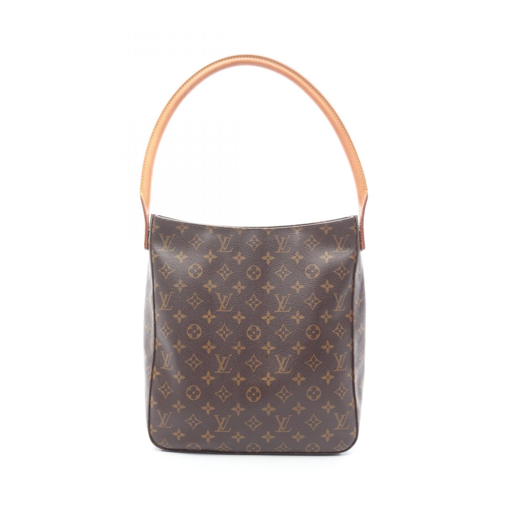 ルイ・ヴィトン LOUIS VUITTON ルーピングGM ショルダーバッグ バッグ PVCコーティングキャンバス レザー モノグラム レディース ブラウン系 M51145 【中古】