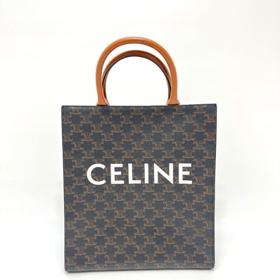 セリーヌ CELINE バーティカルカバ スモール 191542 トリオンフ カバン バック ハンドバック トートバッグ PVC/レザー ブラウン