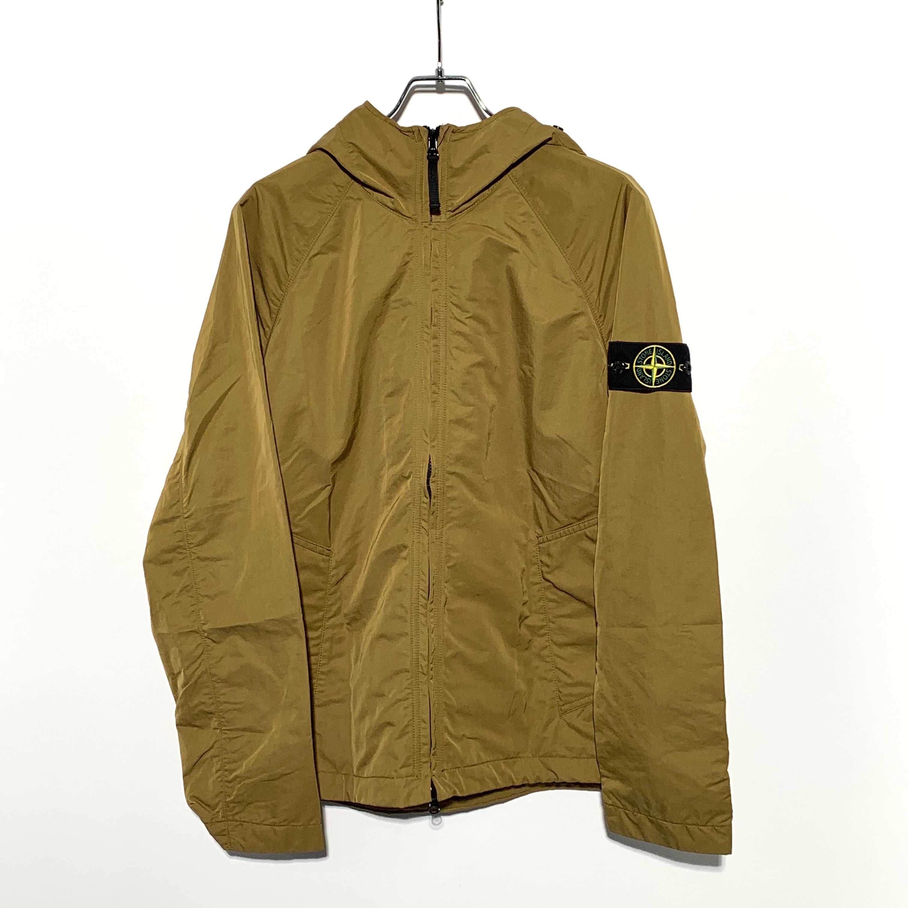 Stone Island 40130 Hyper Dense Nylon Raso Hooded Jacket - 23SS "Dark Beige"