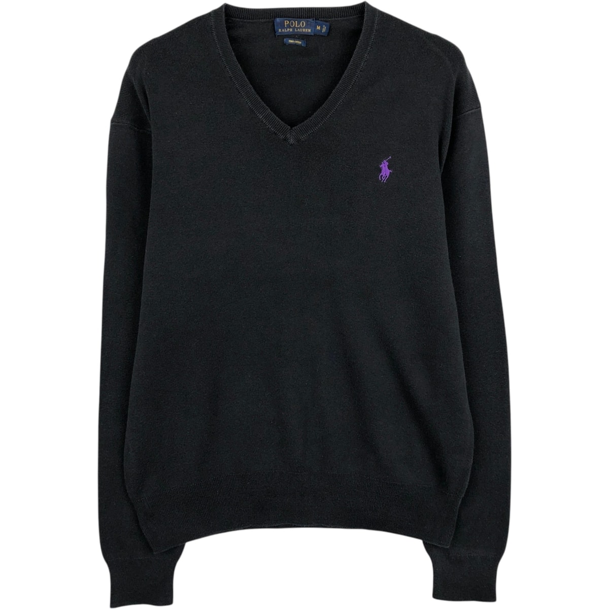 古着 ラルフローレン Ralph Lauren POLO RALPH LAUREN Vネック コットンニットセーター メンズM相当/eaa617958