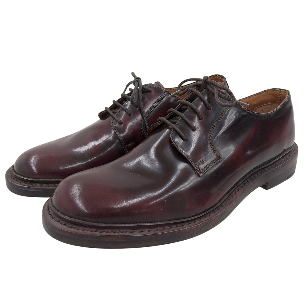 ビームス 美品 viento american プレーントゥ シューズ メンズ バーガンディ 7 1/2 7.5