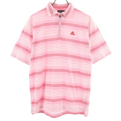 adidas ゴルフ 半袖 ハーフジップ シャツ