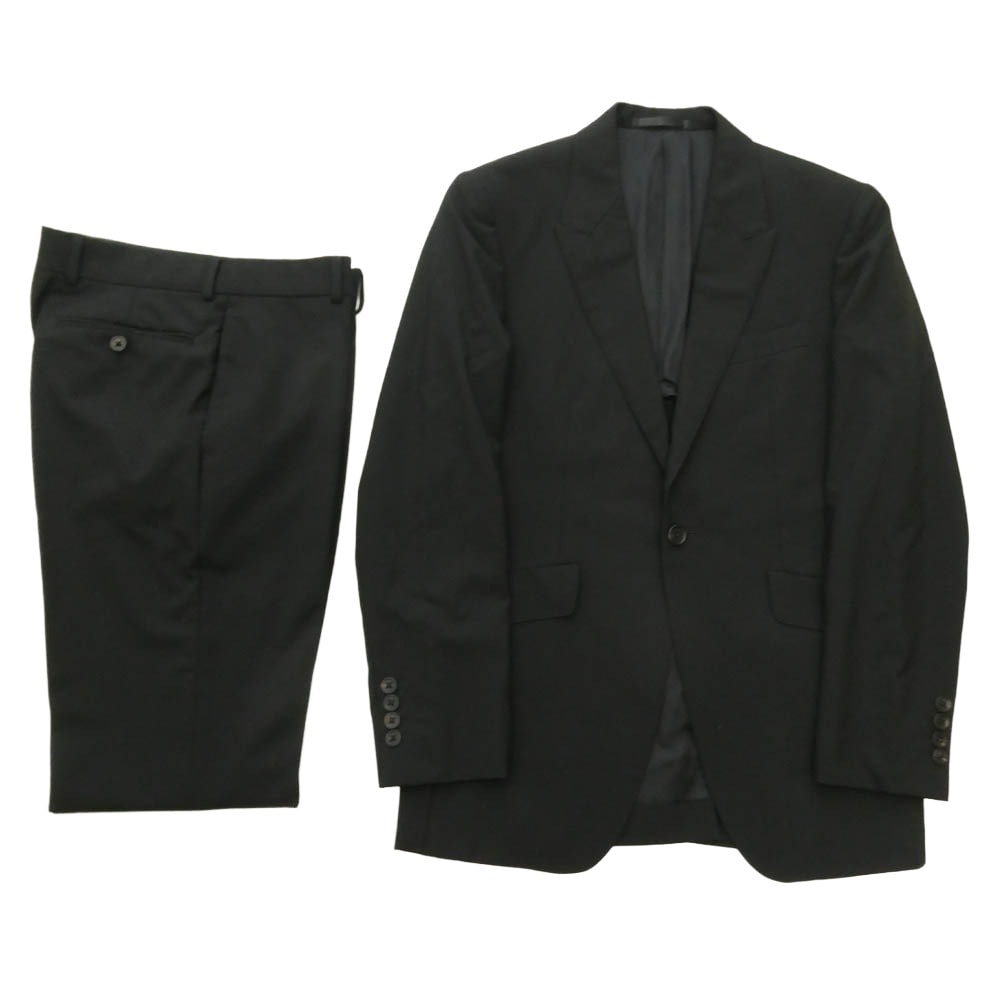 Paul Smith ポール・スミス 1B テーラード ジャケット スラックス セットアップ スーツ ブラック系 S【中古】