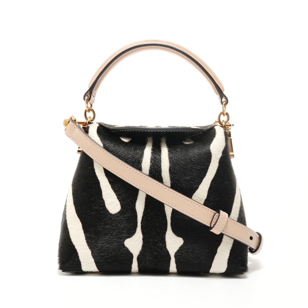 トッズ TOD'S ゼブラ 2WAY ハラコ ハンドバッグ【中古】