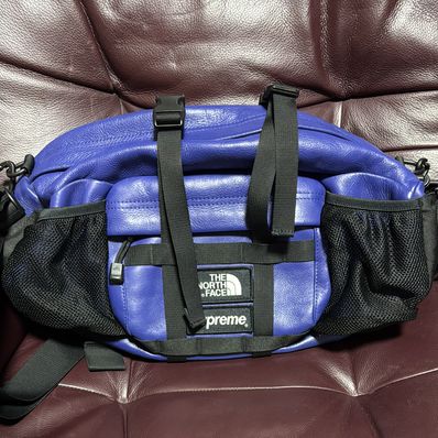 Supreme x The North Face Leather Mountain Waist Bag "Royal"