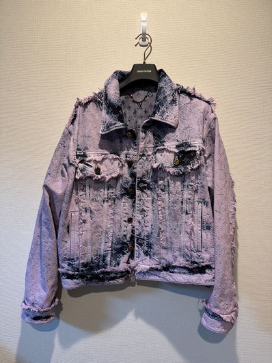 フリンジモノグラムボーイフッドデニムジャケット