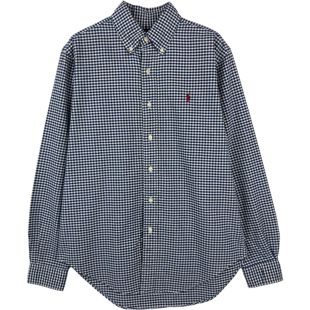 古着 ラルフローレン Ralph Lauren CLASSIC FIT クラシックフィット ギンガムチェック 長袖 ボタンダウンチェックシャツ メンズS相当/eaa661321