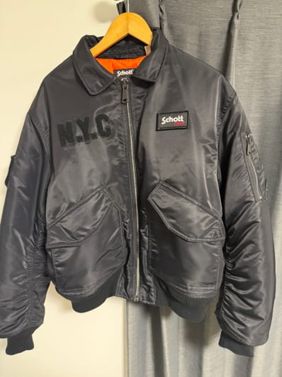 PALACE x Schott CWU 90's Fit Bomber Jacket "Black"