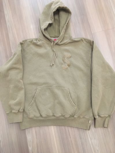 Supreme Overdyed S Logo Hooded Sweatshirt "Tan"
