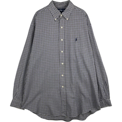 古着 ラルフローレン Ralph Lauren BLAKE 長袖 ボタンダウンチェックシャツ メンズL相当/eaa629004