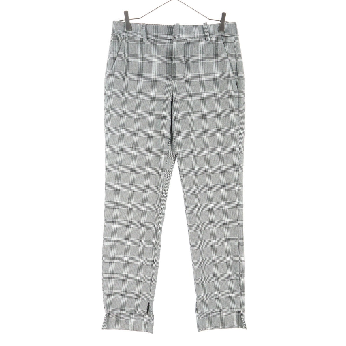 美品 ZARA WOMAN ザラウーマン グレンチェック テーパードパンツ 34 グレー