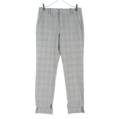 美品 ZARA WOMAN ザラウーマン グレンチェック テーパードパンツ 34 グレー