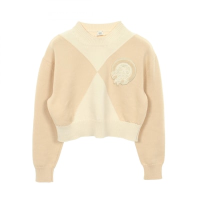 エルメス HERMES CANDY LIBRIS ニット 衣料品 トップス コットン ナイロン レディース ベージュ系 5H2639D9 【中古】