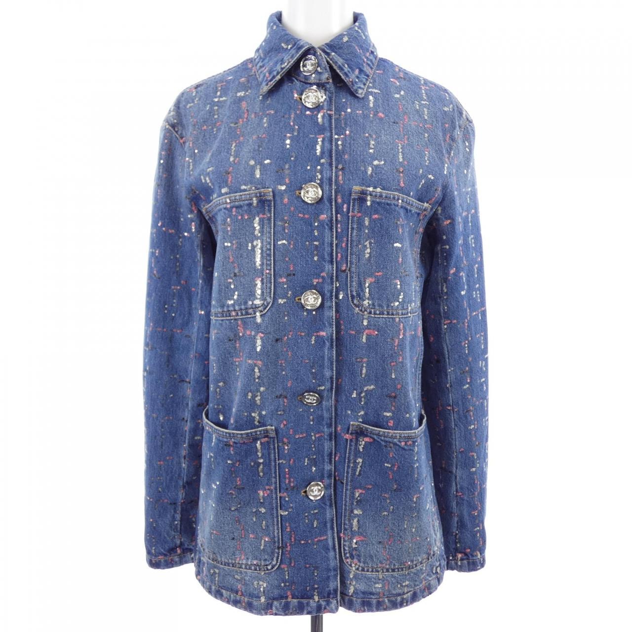 シャネル CHANEL METIERS D’ART LOOK 38 P75259V66855 23A デニムジャケット