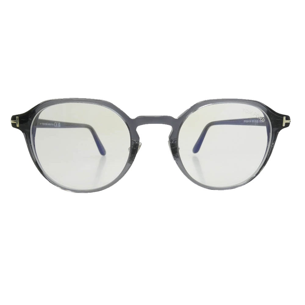 TOM FORD トムフォード TF5924-D-B 日本企画 クラウンパントシェイプ ブルーライトカットレンズ メガネ フレーム:ブラック系 51□22 145【極上美品】【中古】