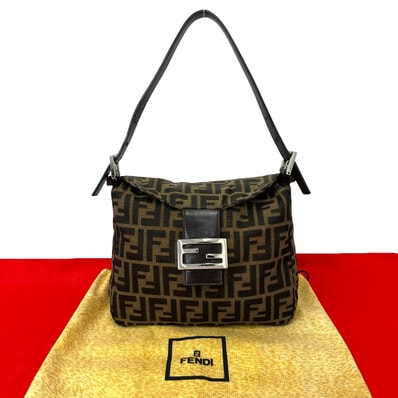 FENDI フェンディ ズッカ FF 柄 キャンバス レザー ショルダーバッグ ブラウン
15747
