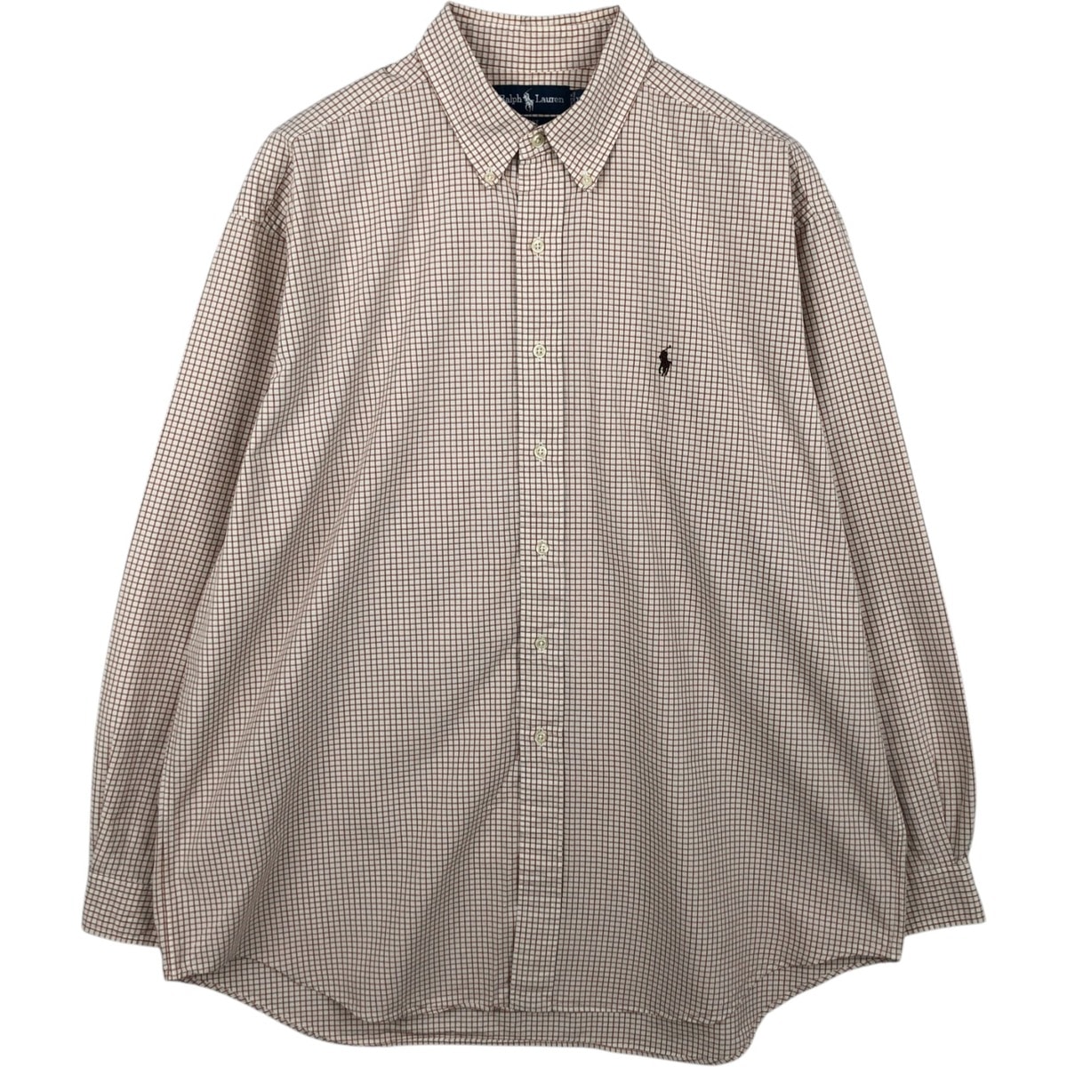 古着 ラルフローレン Ralph Lauren BLAKE 長袖 ボタンダウンチェックシャツ メンズXL相当/eaa621733