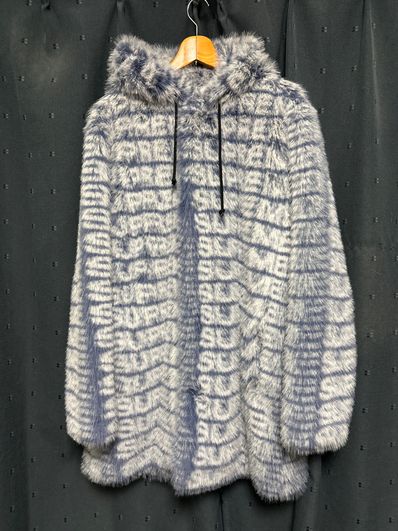 Supreme Faux Fur Hooded Coat "Purple"