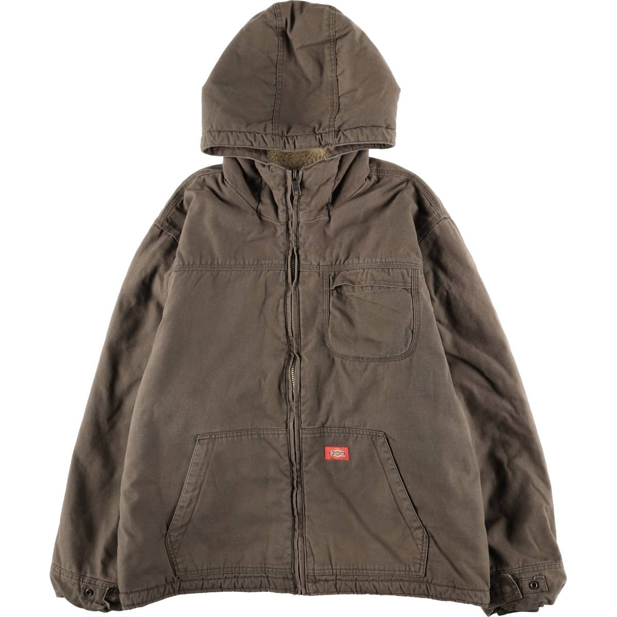 古着 ディッキーズ Dickies 中綿入り ダックフルジップパーカー メンズXXL相当/eaa495307