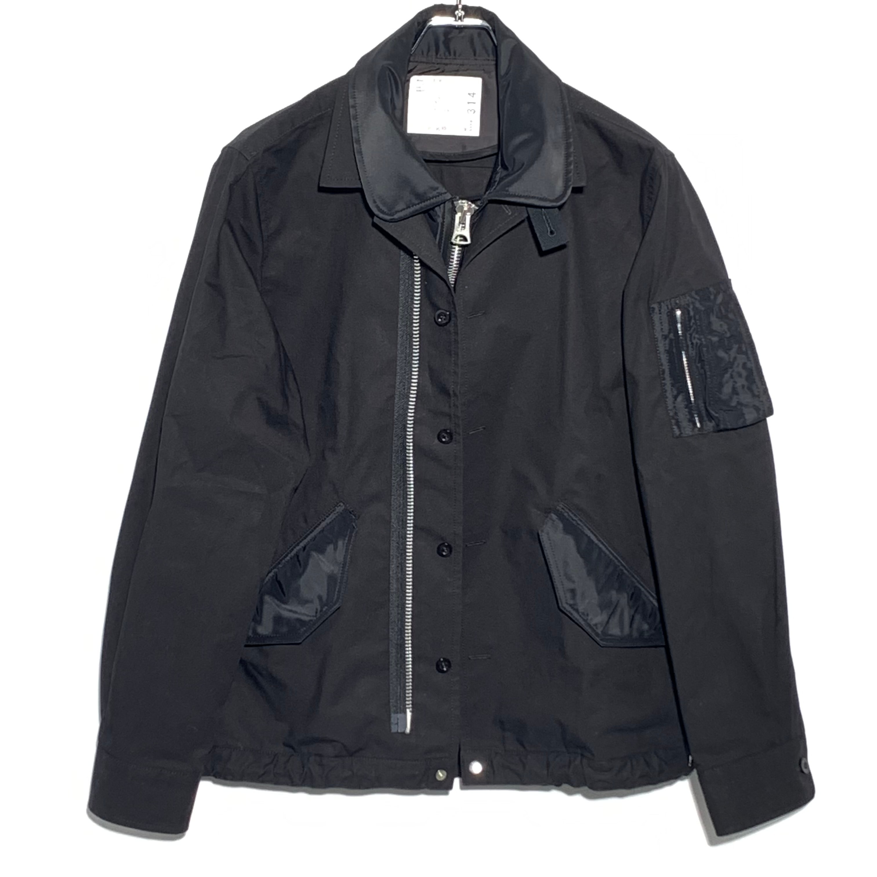 sacai Cotton Nylon Oxford Blouson "Black"