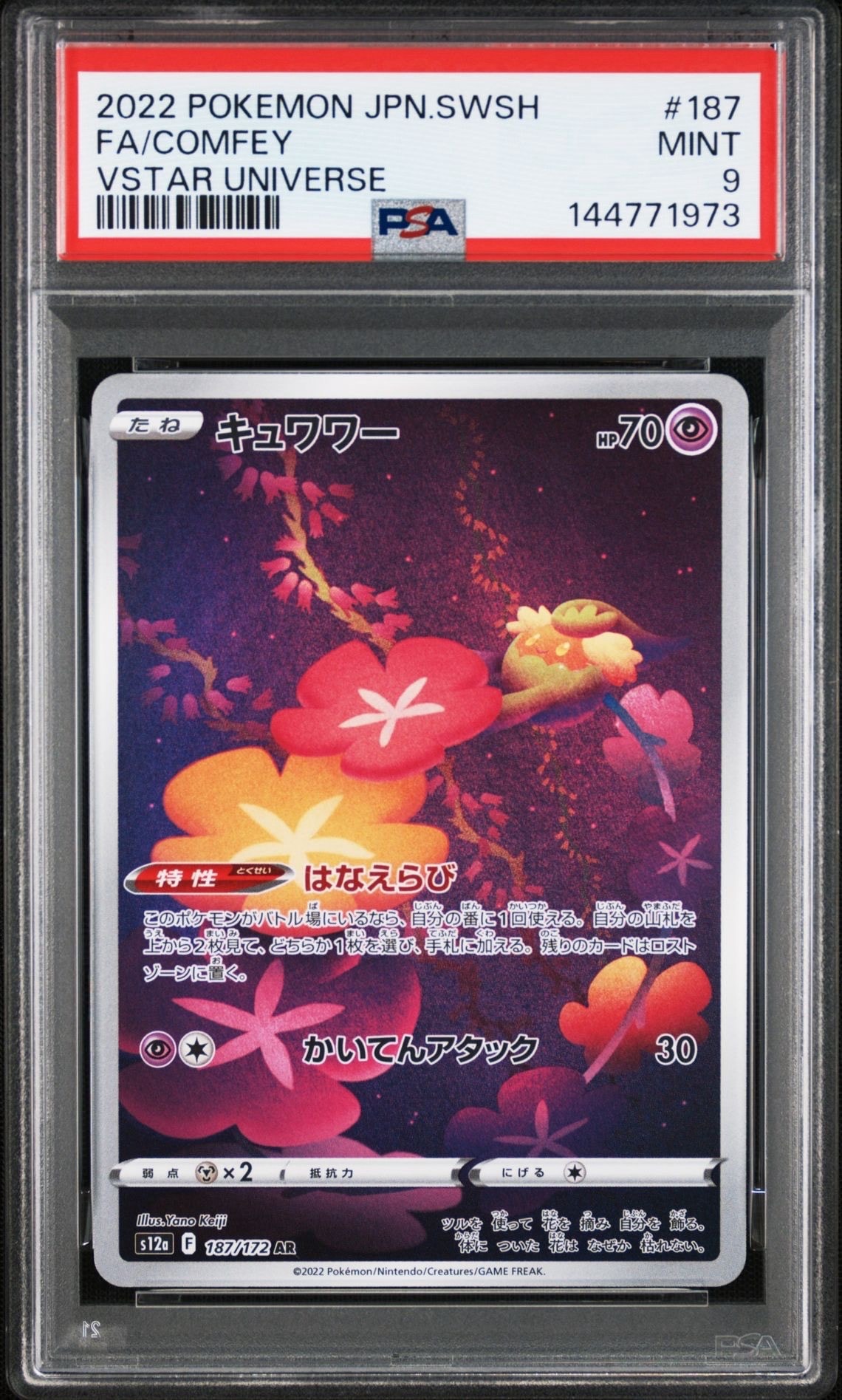 PSA10】キュワワー AR[s12a 187/172](ハイクラスパック「VSTAR
